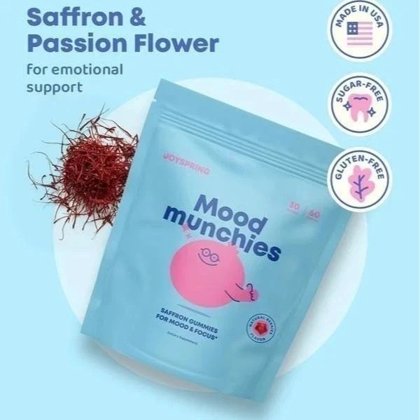 NEW JoySpring Mood Munchies – Saffron Gummies for Mood & Focus