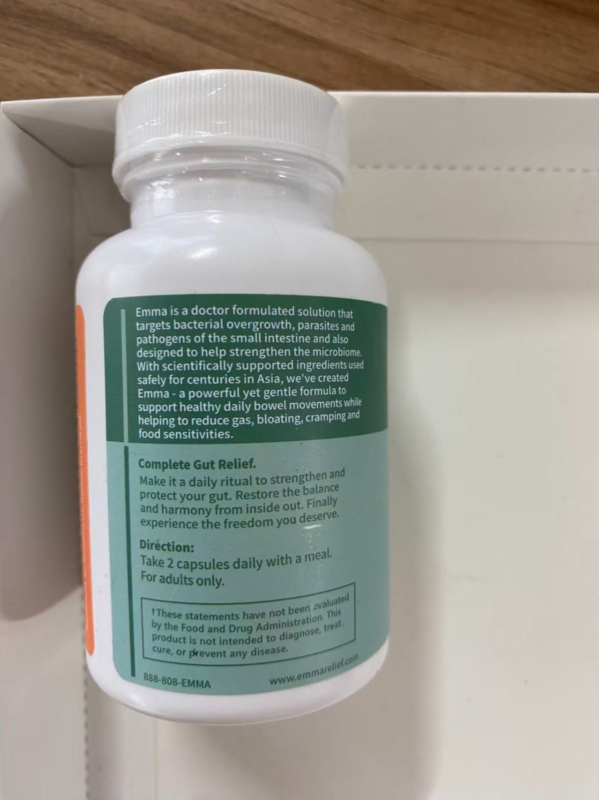 3 Pack Emma Gut Health Supplement 180 Capsules for Bloating Relief & Leaky Gut