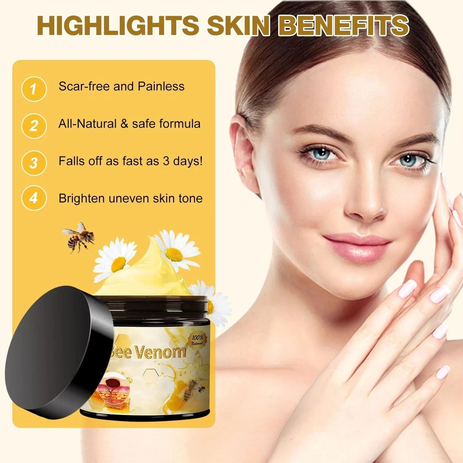 2Pcs Bee Venom Repair Creams, 2024 Professional Formula for Skin Treatment.