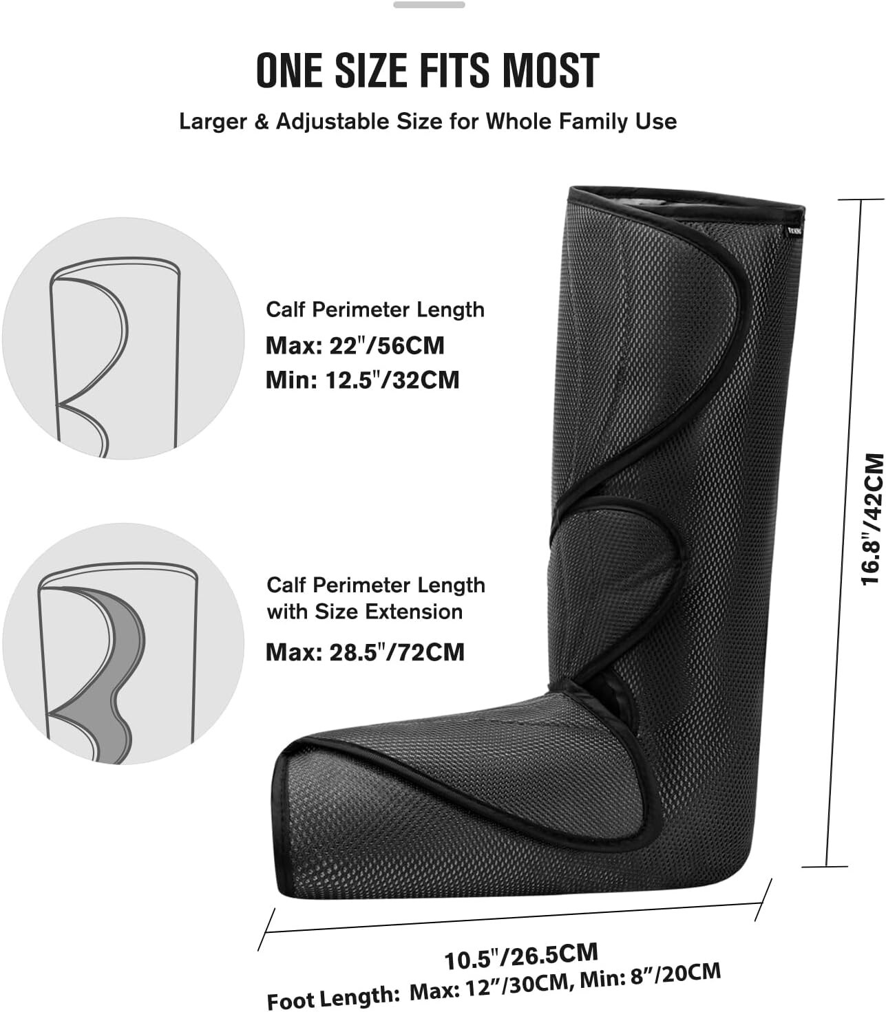 FIT KING Leg and Foot Massager Compression Circulation for Muscle Pain Relieve