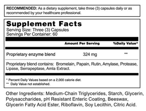 Vitalzym Xe Professional Enzyme Formula – 180 Caps – World Nutrition