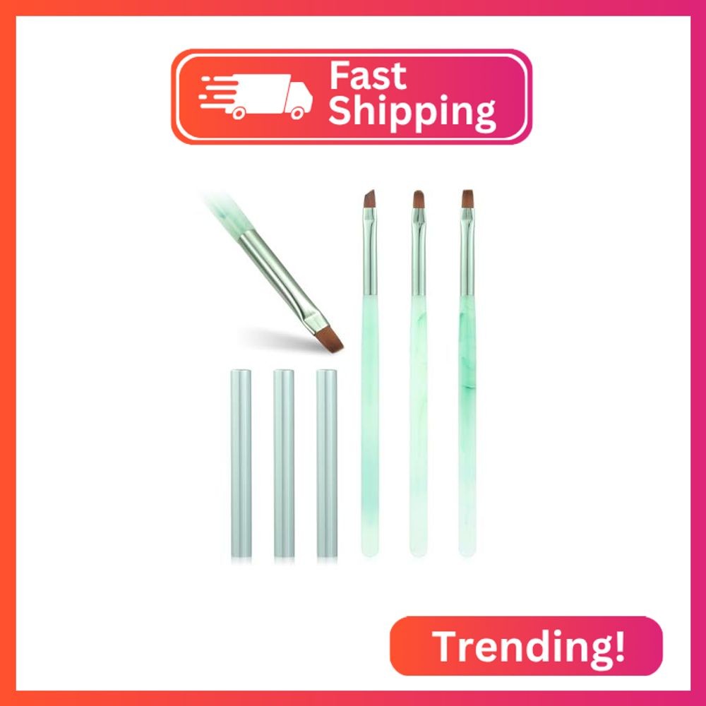 INENK 3PCS Nail Clean Up Brushes for OPI Nail Polish Remover, Brushes for Cleani