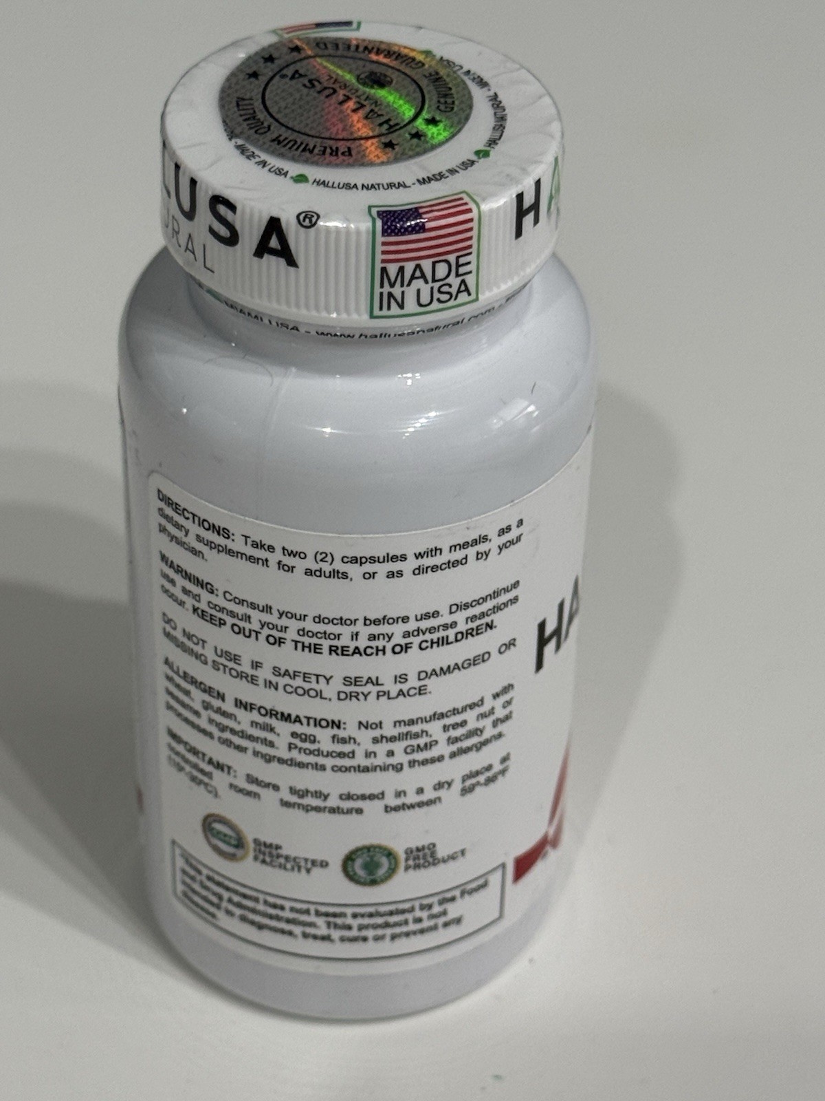Hallusa Natural, Hallosmine Circulation Support 300 mg, 60 Capsules, EXP 07/2028