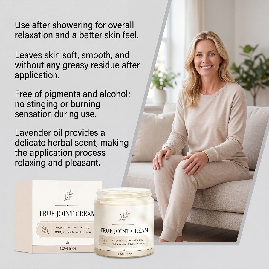 1-2 PACK Organics True Joint Cream Moisturizing Massage Cream for Body Joints US