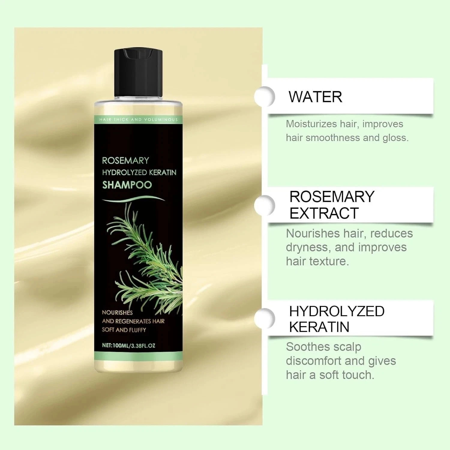 Tgideas Organic Rosemary Hair Growth Shampoo for Women and Men-Natural Thicke…