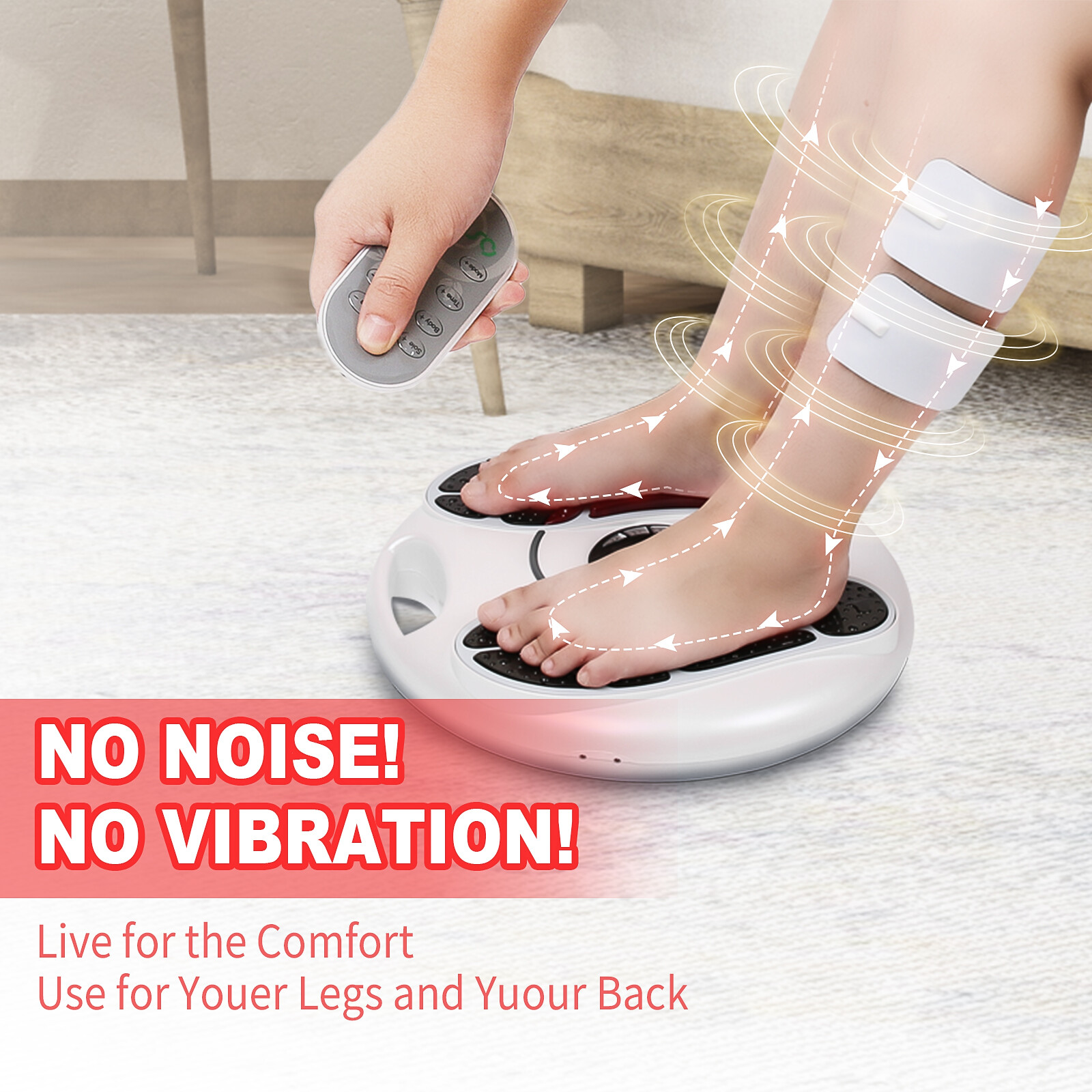 OSITO Neuropathy Foot Circulation Massager Booster EMS Tens Massager Feet Legs