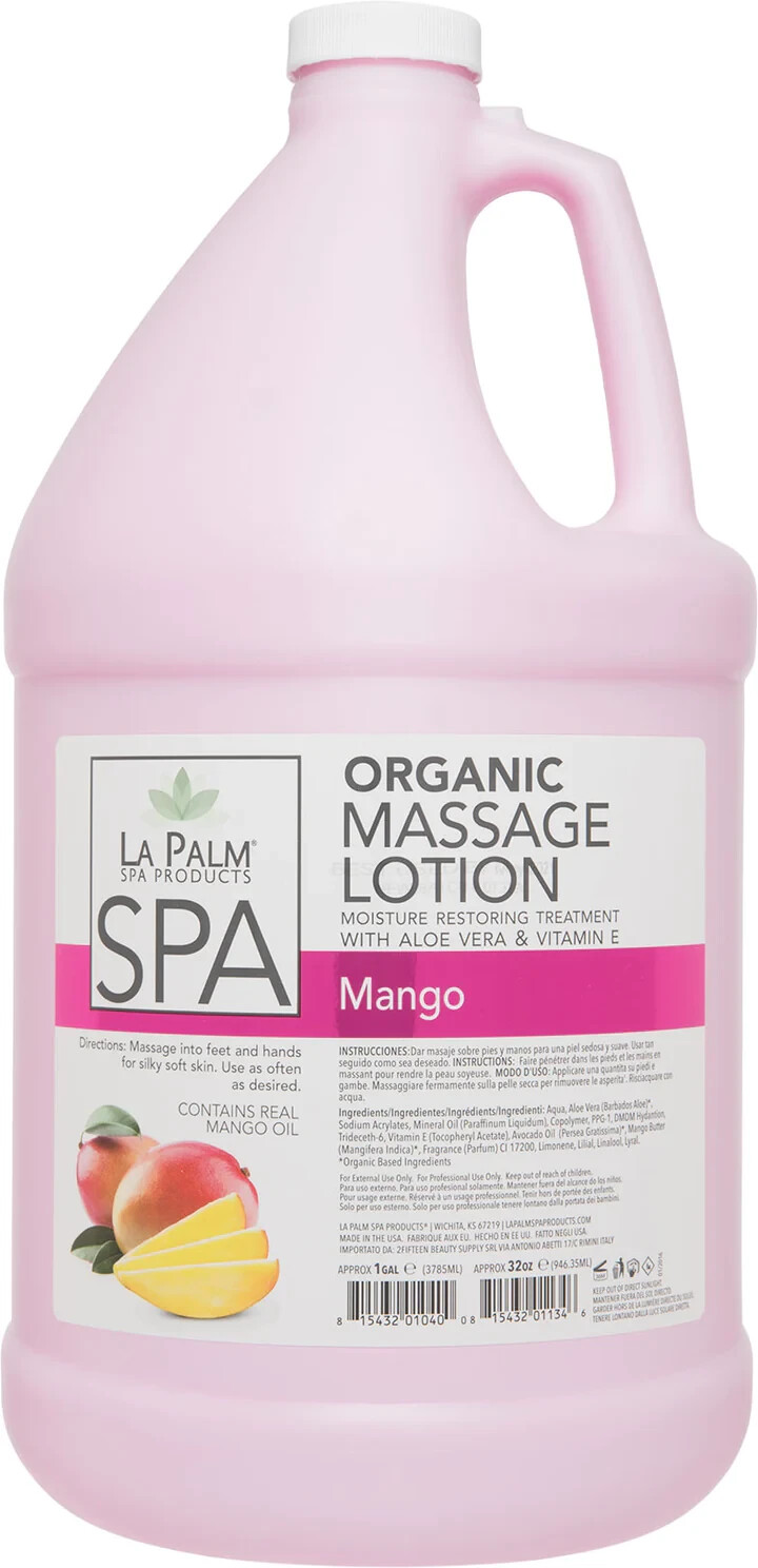 La Palm Healing Therapy Massage Lotion Mango, 1 Gallon. Spa, Body