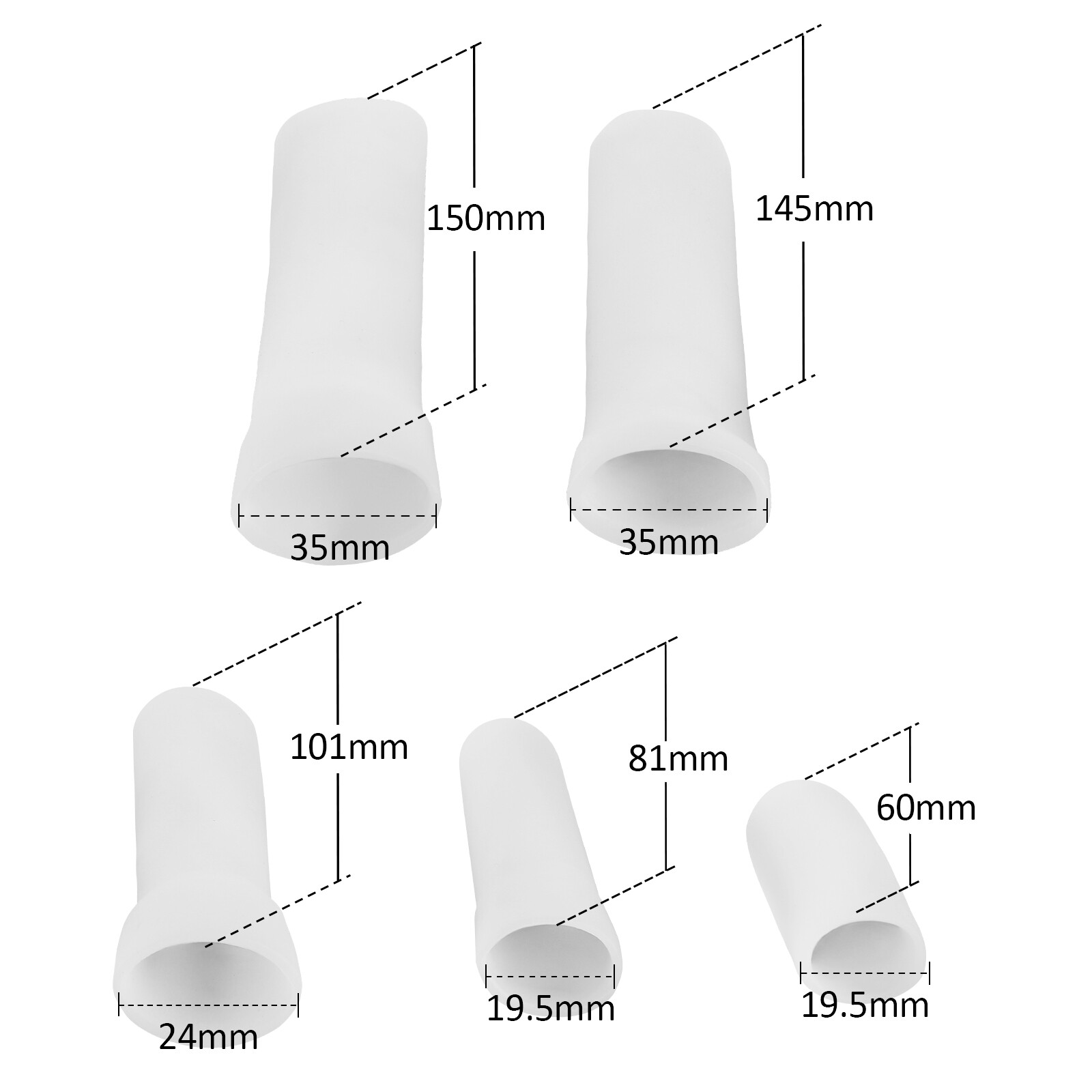 2Pcs/Set Penis Silicone Sleeve for Extender Stretcher Max Vacuum Enlargement USA