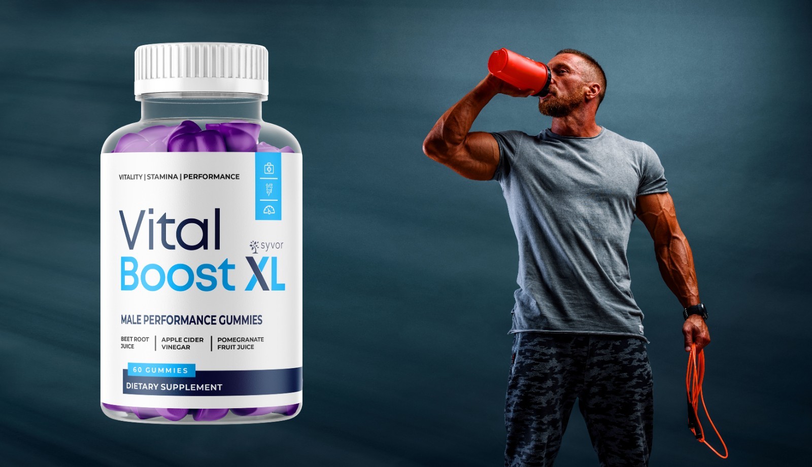 (2 Pack) Vital Boost XL Male Gummys Advanced Formula VitalBoost XL 120 Gummies