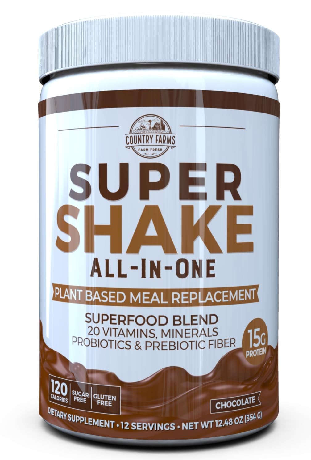 Country Farms All-in-One Super Shake Meal 12.48 Ounce (Pack of 1), No Color