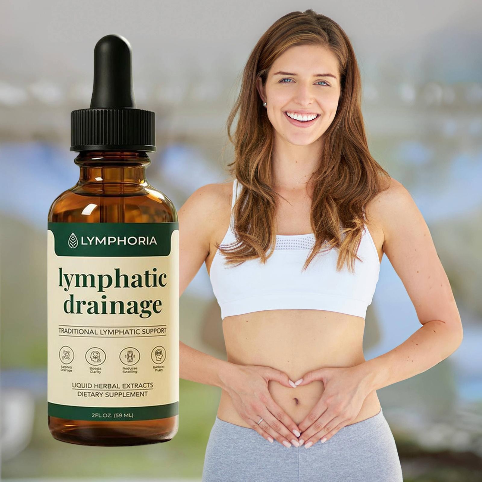 2Pcs Lymphoria Lymphatic 59ml Drainage Drops Detox Immunity Relief Bloat Support