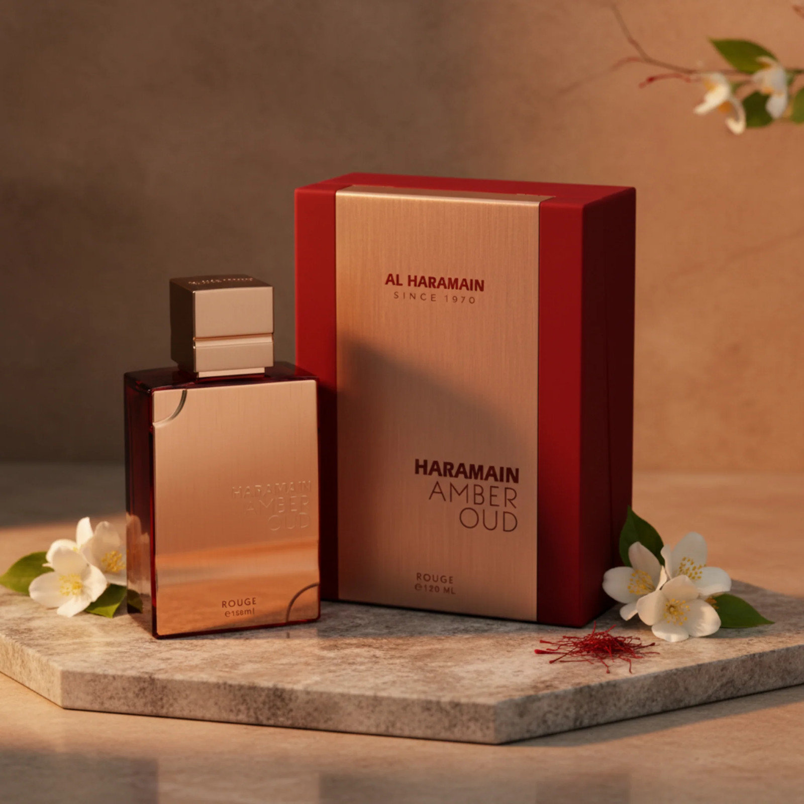 Amber Oud Rouge by Al Haramain for unisex EDP 4.0 oz New in Box