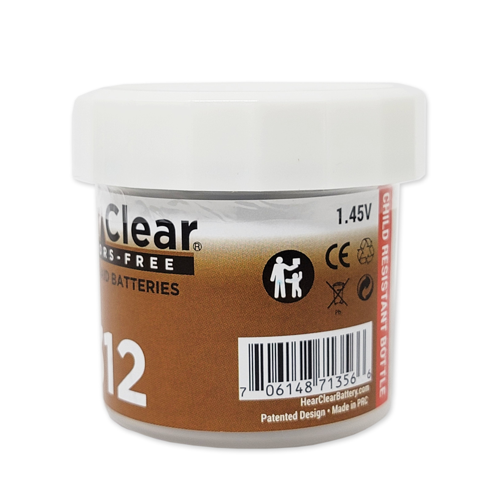HearClear Size 312 PR41 Zinc Air 1.45V Hearing Aid Batteries (60 Pack)
