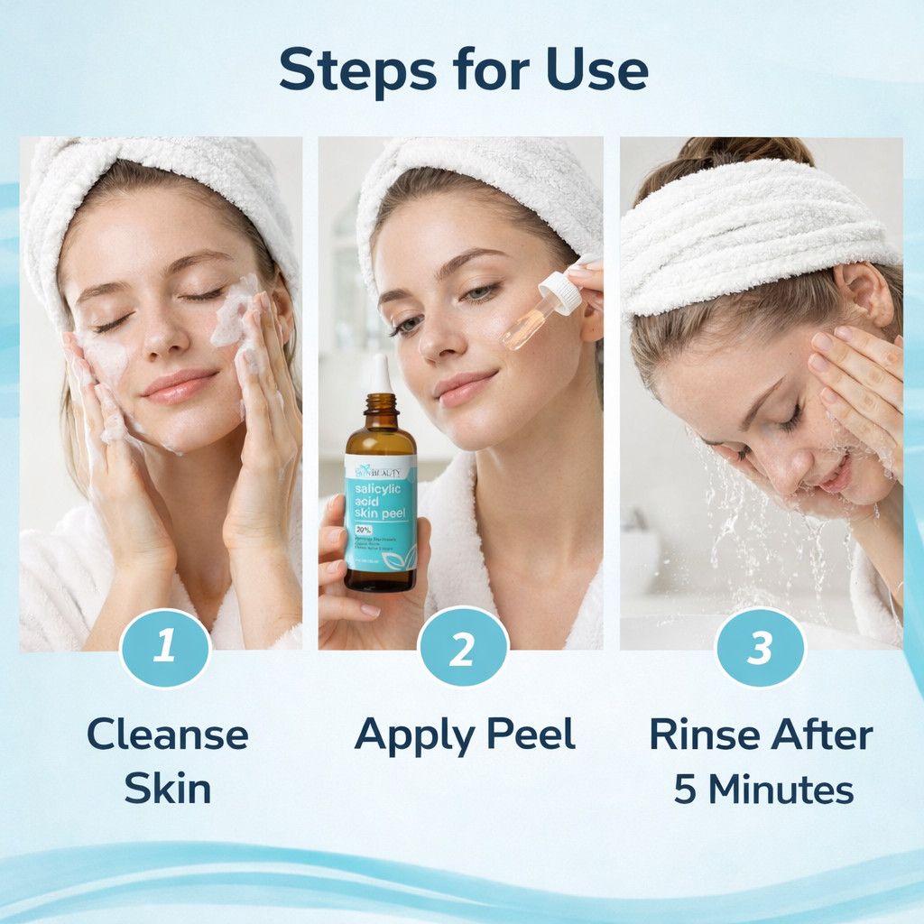 Salicylic Acid Skin Peel 10% 20% 30% Exfoliating Face Care Solution