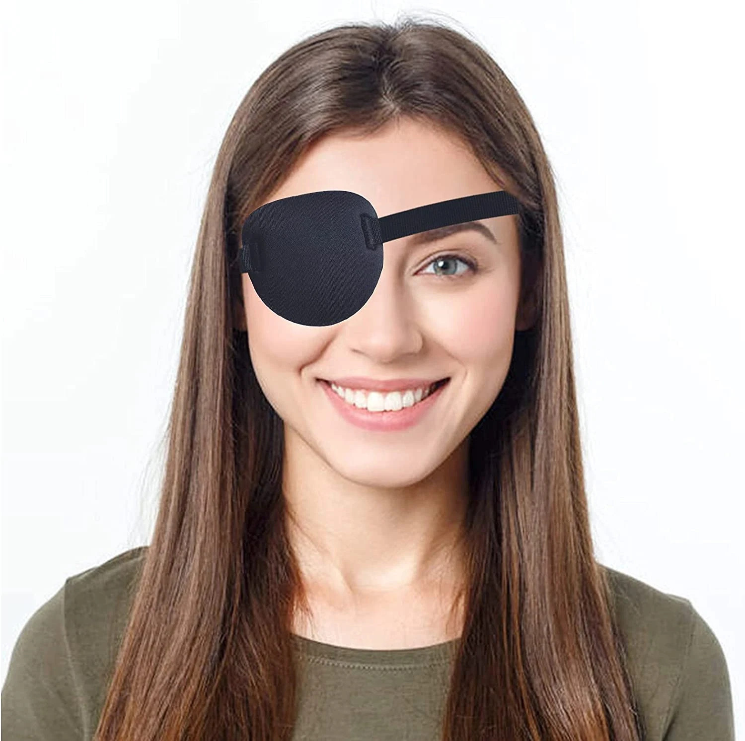 2PCS 3D Adjustable Eye Patches for Left or Right Eyes for Adults and Kids USA