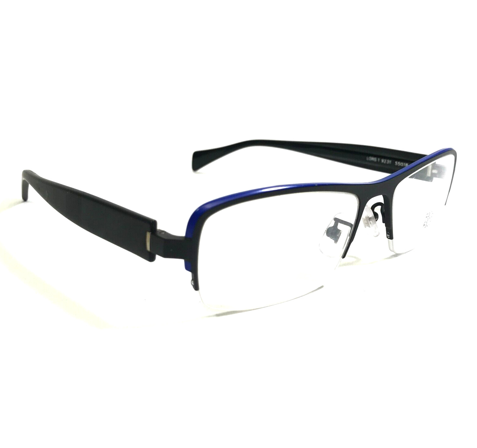 Face a Face Eyeglasses Frames Loris 1 9231 Black Blue Rectangle 55-18-135