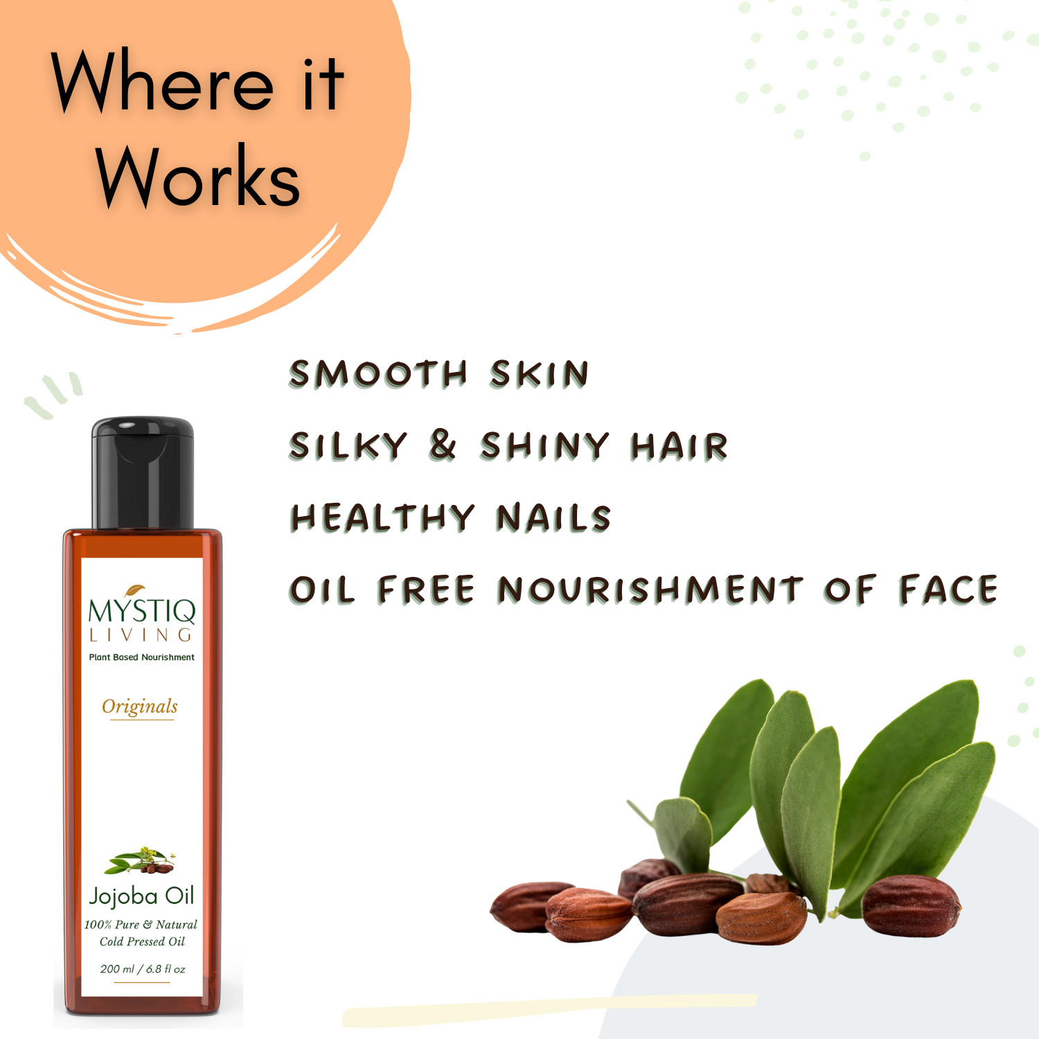Mystiq Living Originals – Jojoba Oil – 200 ML