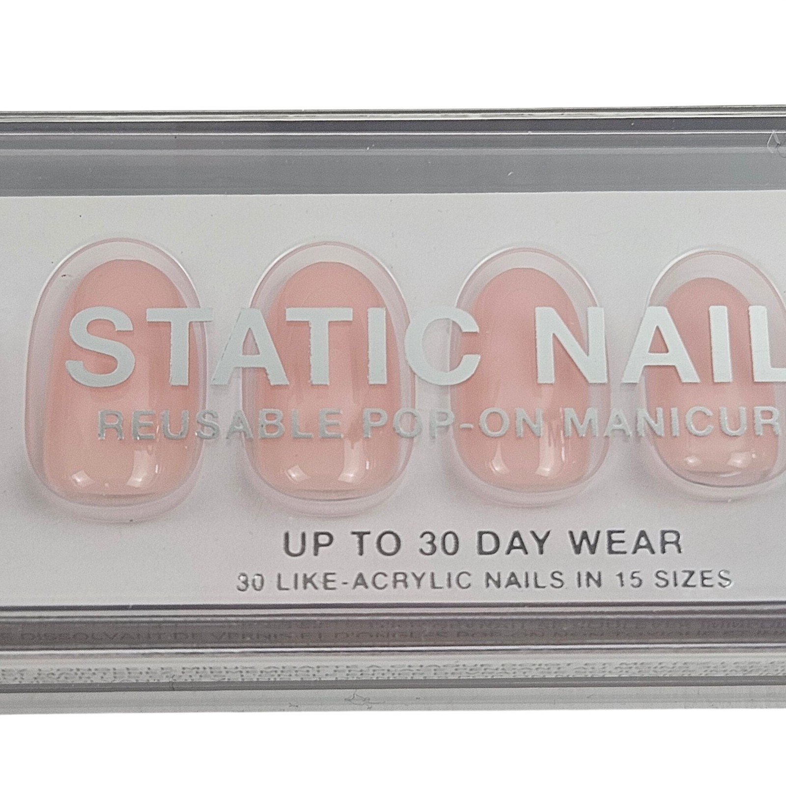Static Nails Reusable Pop On Manicures Up to 30 Days Jet Setter Round NIP