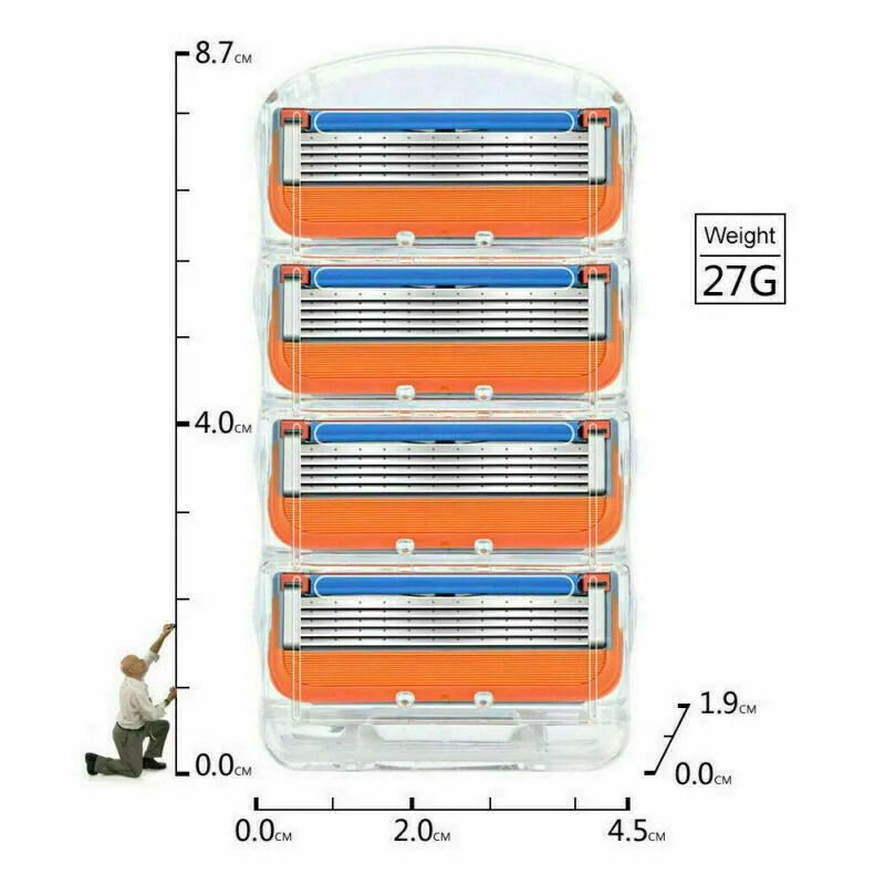 4~1000PCS Shaving Razor Blades Refills Compatible for GiIIette Fusion 5 Proglide