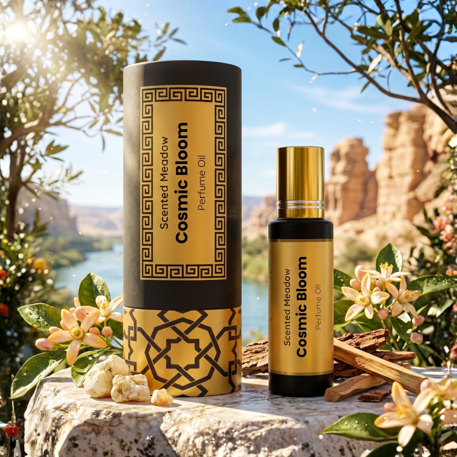Scented Meadow Cosmic Bloom Roll-On Perfume Oil for Unisex – 0.5 fl oz (15 ml)
