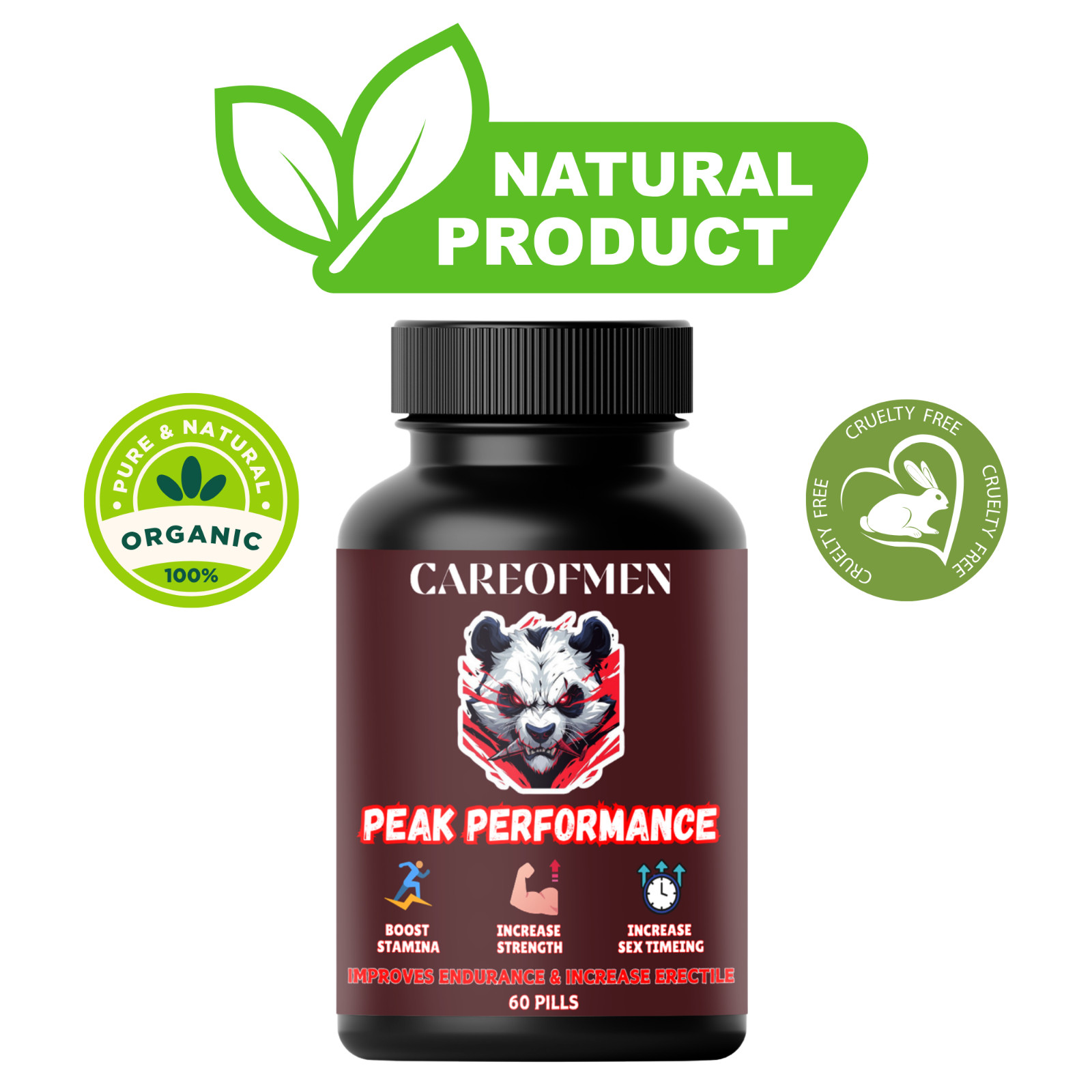 NEW . 60 Powerful Capsules . Works In 10 Minutes. 100% Money Back Guaranteed….