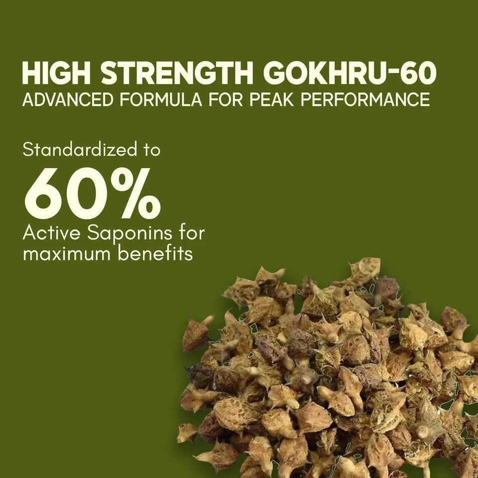 Gokshura -Puncture Vine ( Tribulus terrestris ) 1000mg – 60 Tablet ( pack of 2 )