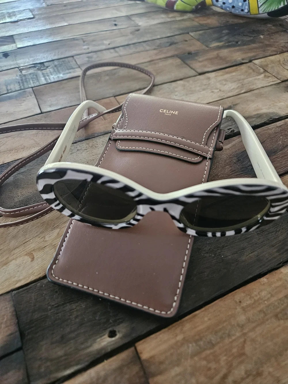 Celine ZEBRA Eyeglass with Gold Logo & Case