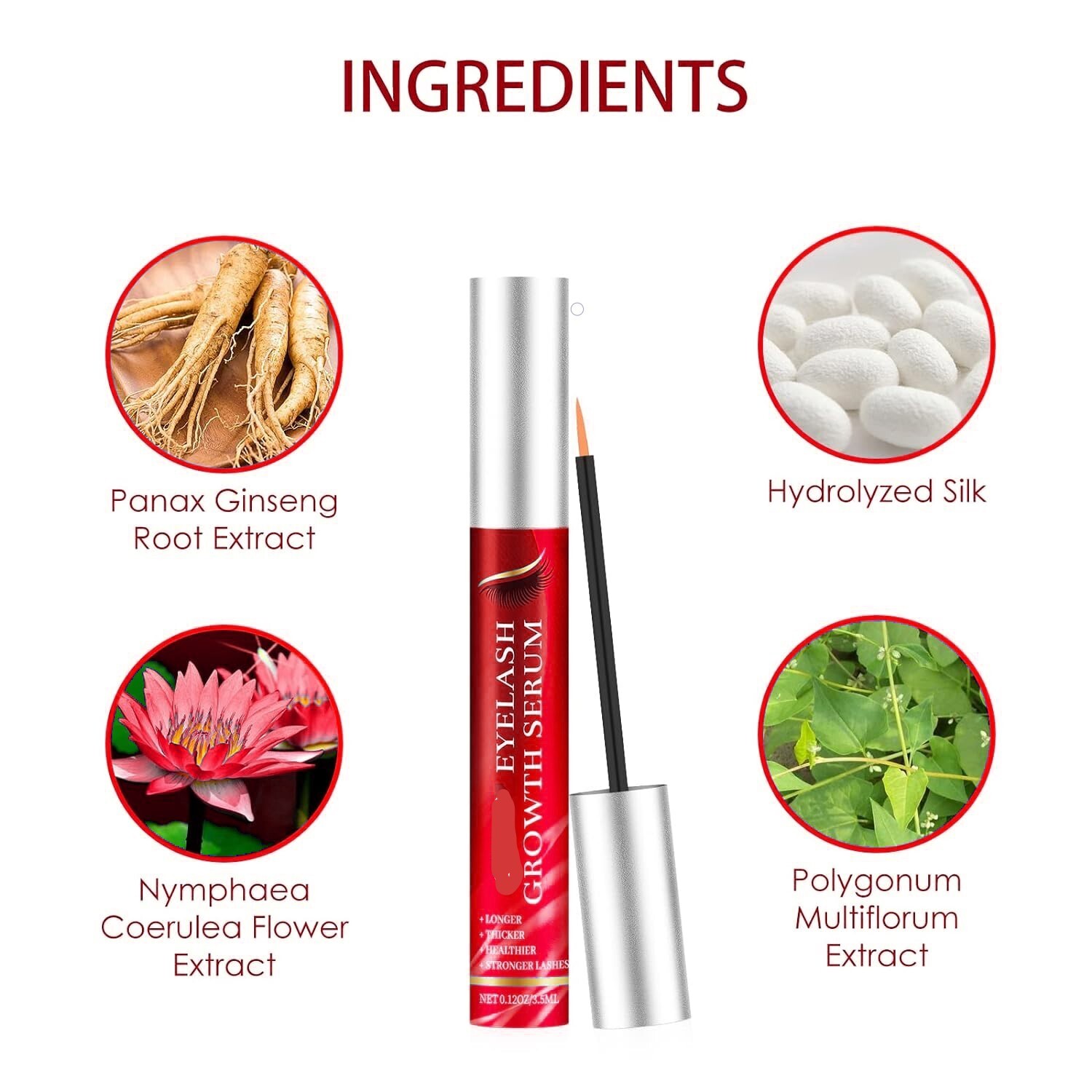 Premium Eyelash Growth Serum Eyebrow Enhancer Lash Boost Serum Fuller Thicker