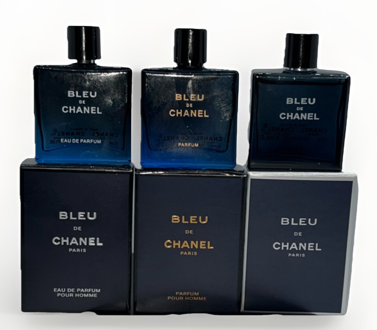 3 x Mini Bottle 10 ml Set Bleu De Chanel/ EDT/EDP/ Pour Homme Parfum Gift Set