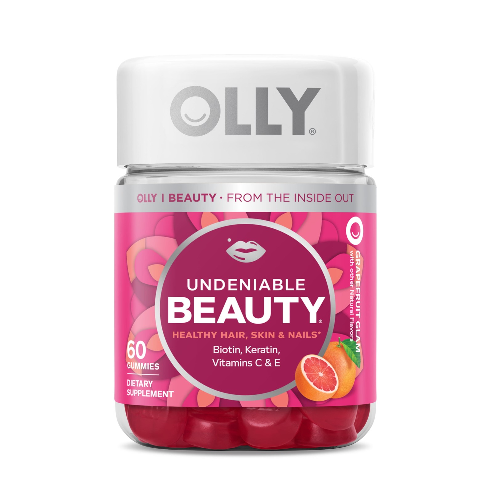 OLLY Undeniable Beauty Gummies, Biotin, Keratin, Supplement for Hair, Skin, Nail