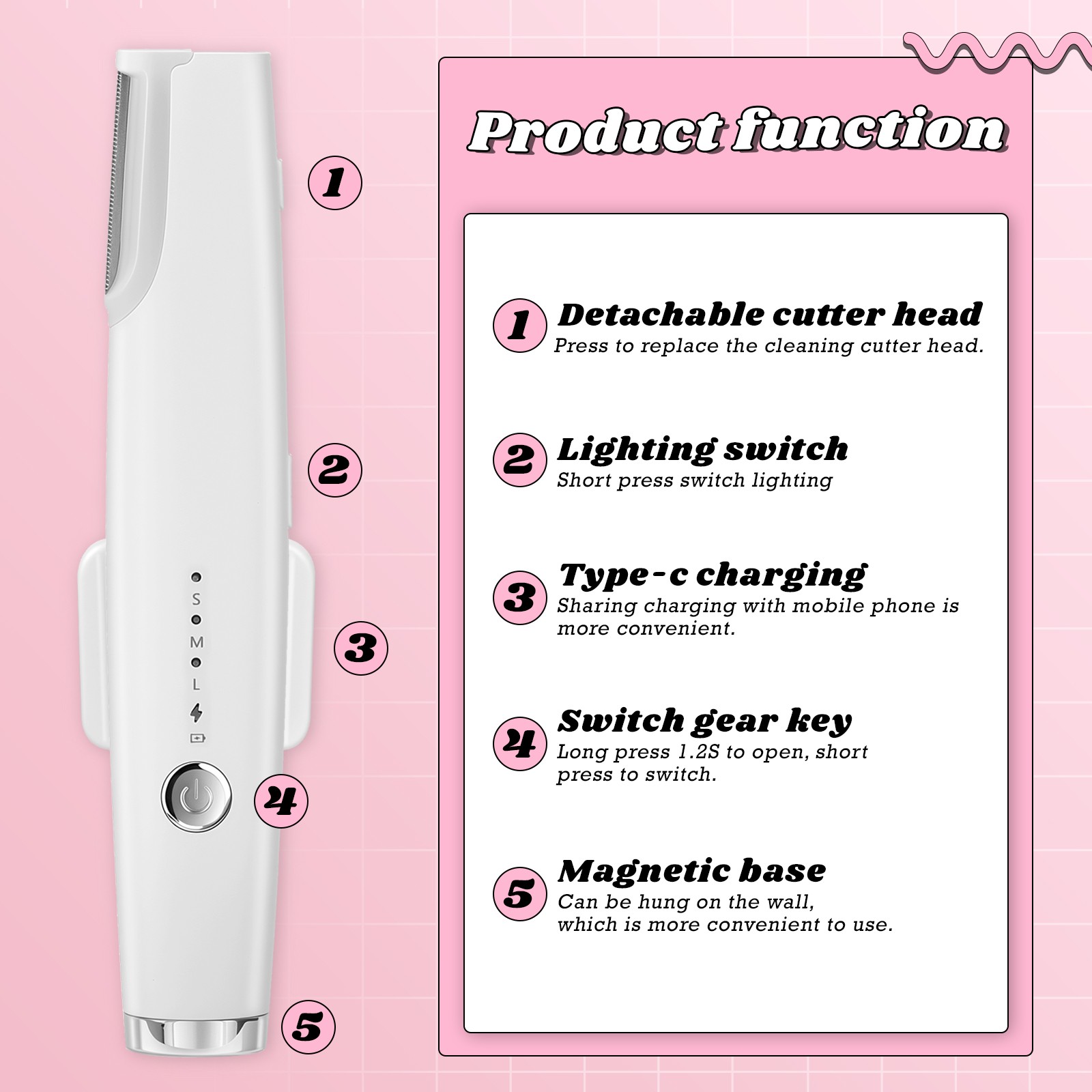 2-in-1 Electric Eyebrow Trimmer Facial Exfoliator 120V Voltage for United States