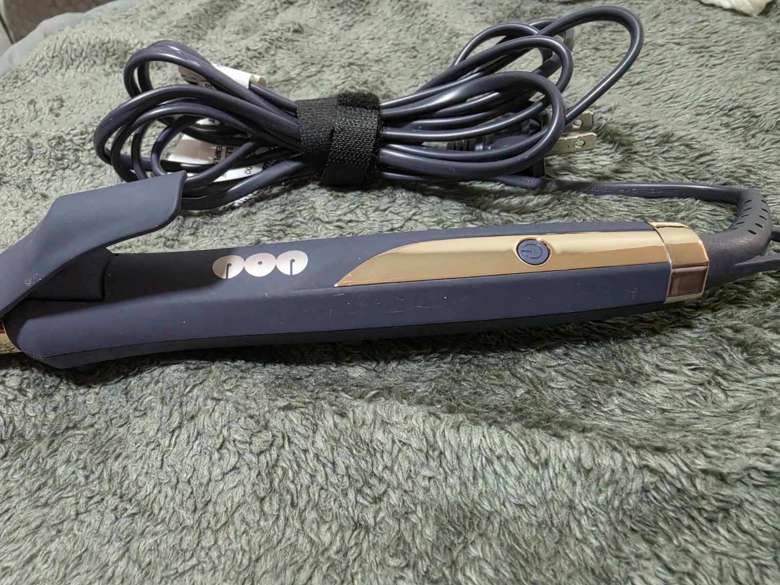 POV 1in Ceramic Curling Iron/Wand 450°F Purple/Gold Swivel Cord
