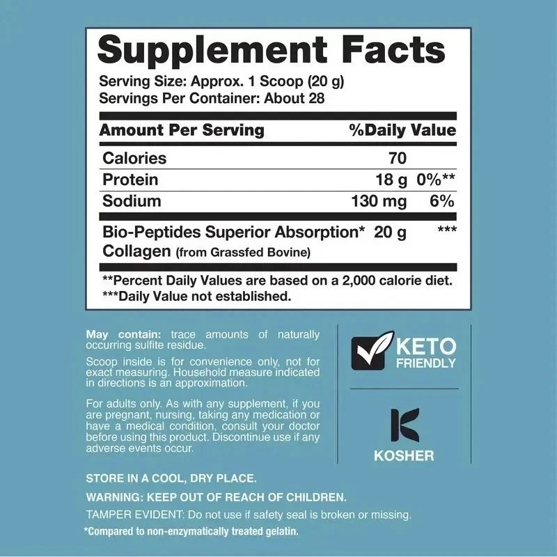 NEW NeoCell Bioactive Collagen Powder for Skin Elasticity & Joint Health, 20oz/