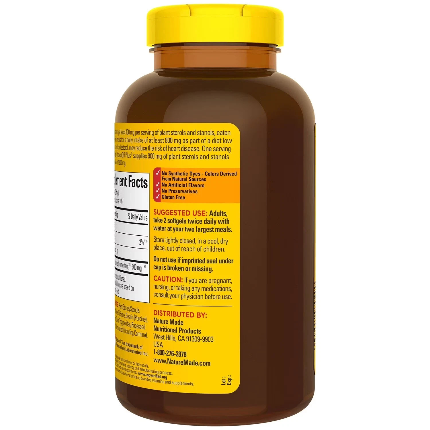 Nature Made CholestOff Plus 900mg 210 Softgels Lower Cholesterol Expiry 12/2027