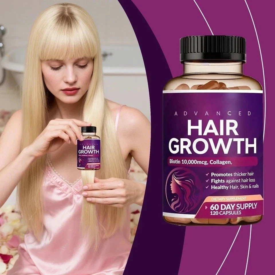 2PC Rainbow Nutrients Advanced Hair Growth-Promote Hair Growth-NEW FREE SHIP