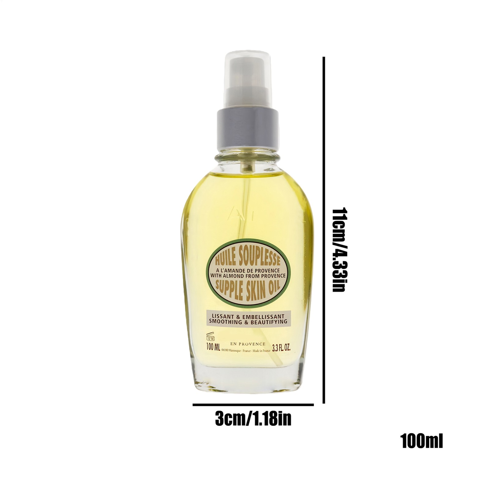 2PCS L’Occitane Almond Supple Skin Oil oz Unisex, for 3.4 Nourishing Body Oil