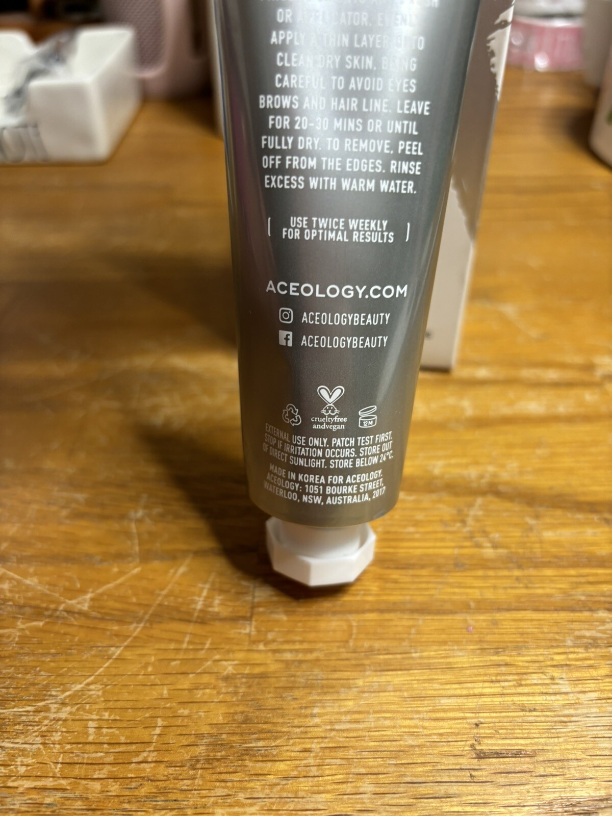 Aceology Detoxifying Treatment Mask Full Size 2.19oz, 65ml BNIB Sealed!
