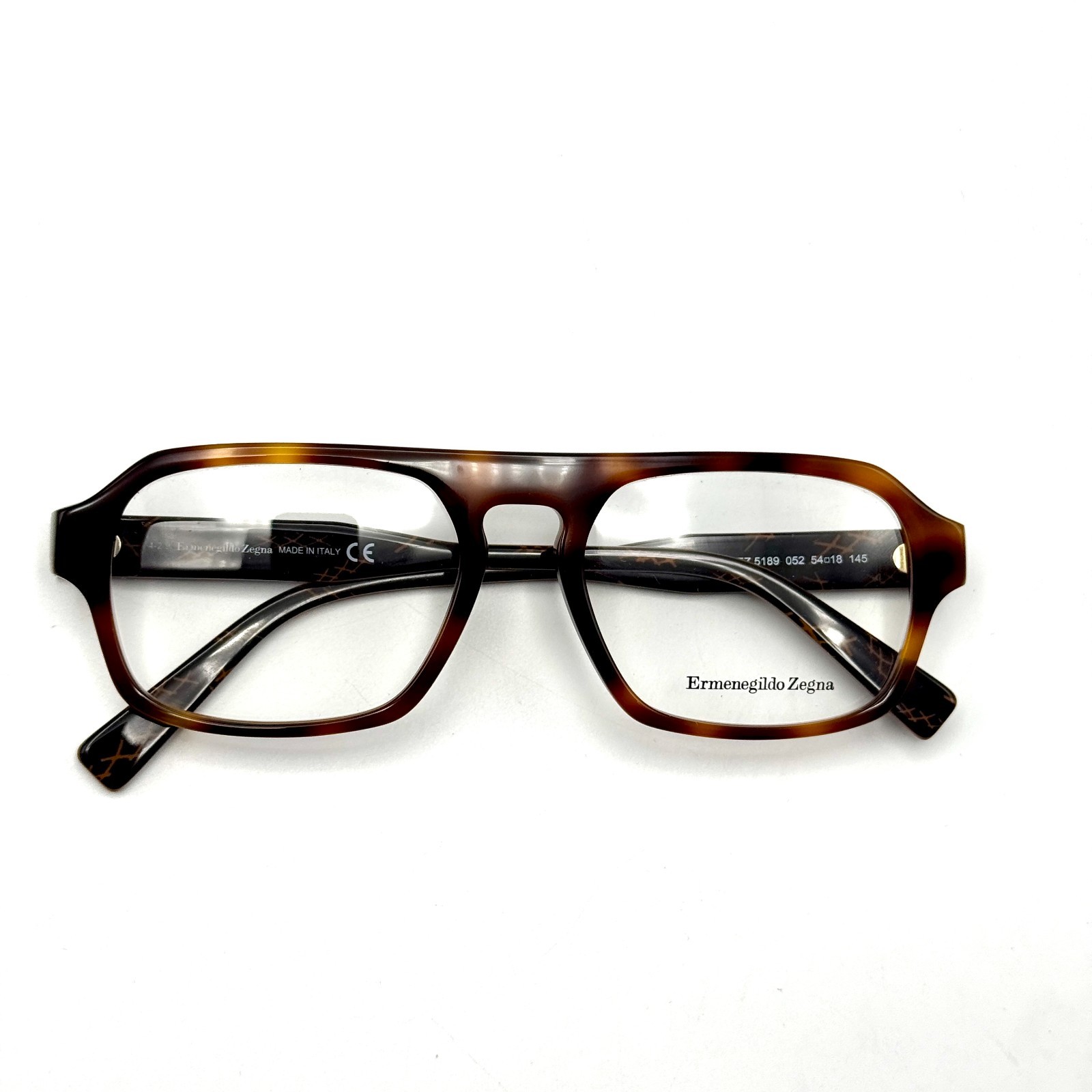 Ermenegildo Zegna Eyeglass Frames XXX13 EZ5199 052 Havana Pilot 54-18-145