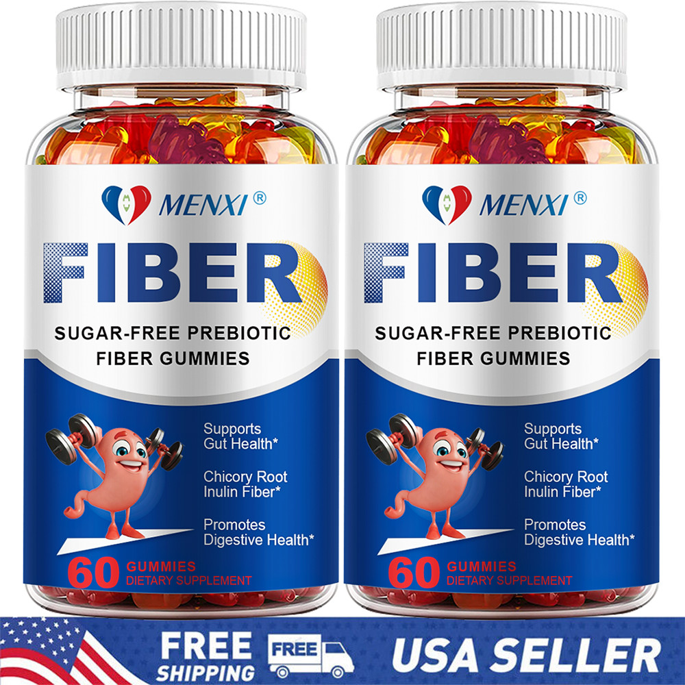 2Packs Fiber Gummies 5000mg Per Serving Natural Supplement, Healthy Digestion