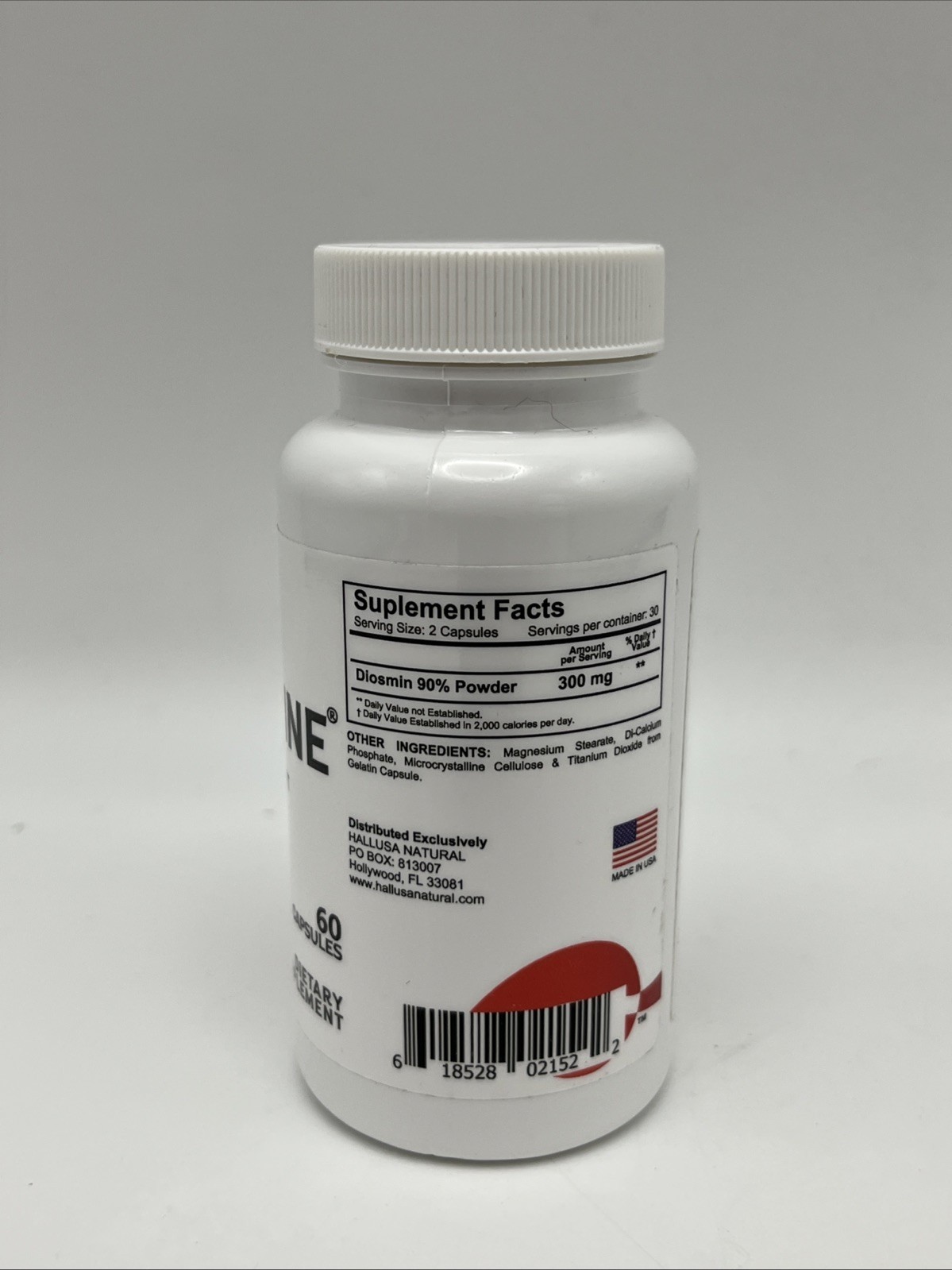Hallusa Natural, Hallosmine Circulation Support 300 mg, 60 Capsules, EXP 07/28