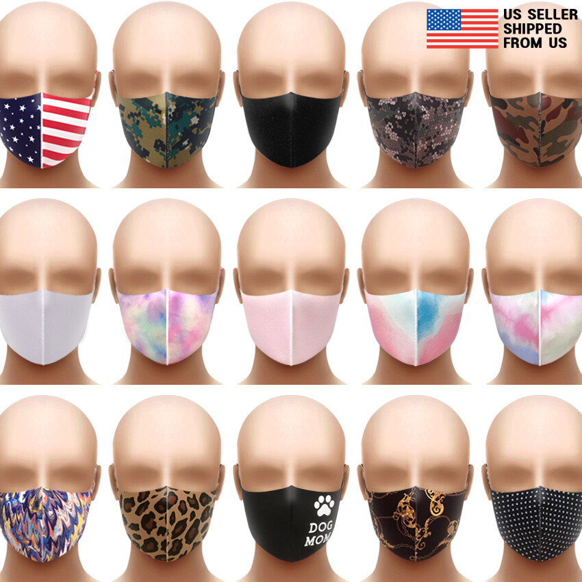 Washable Mask – Unisex Adult Reusable Breathable 3D Face Stretch Spandex Fabric
