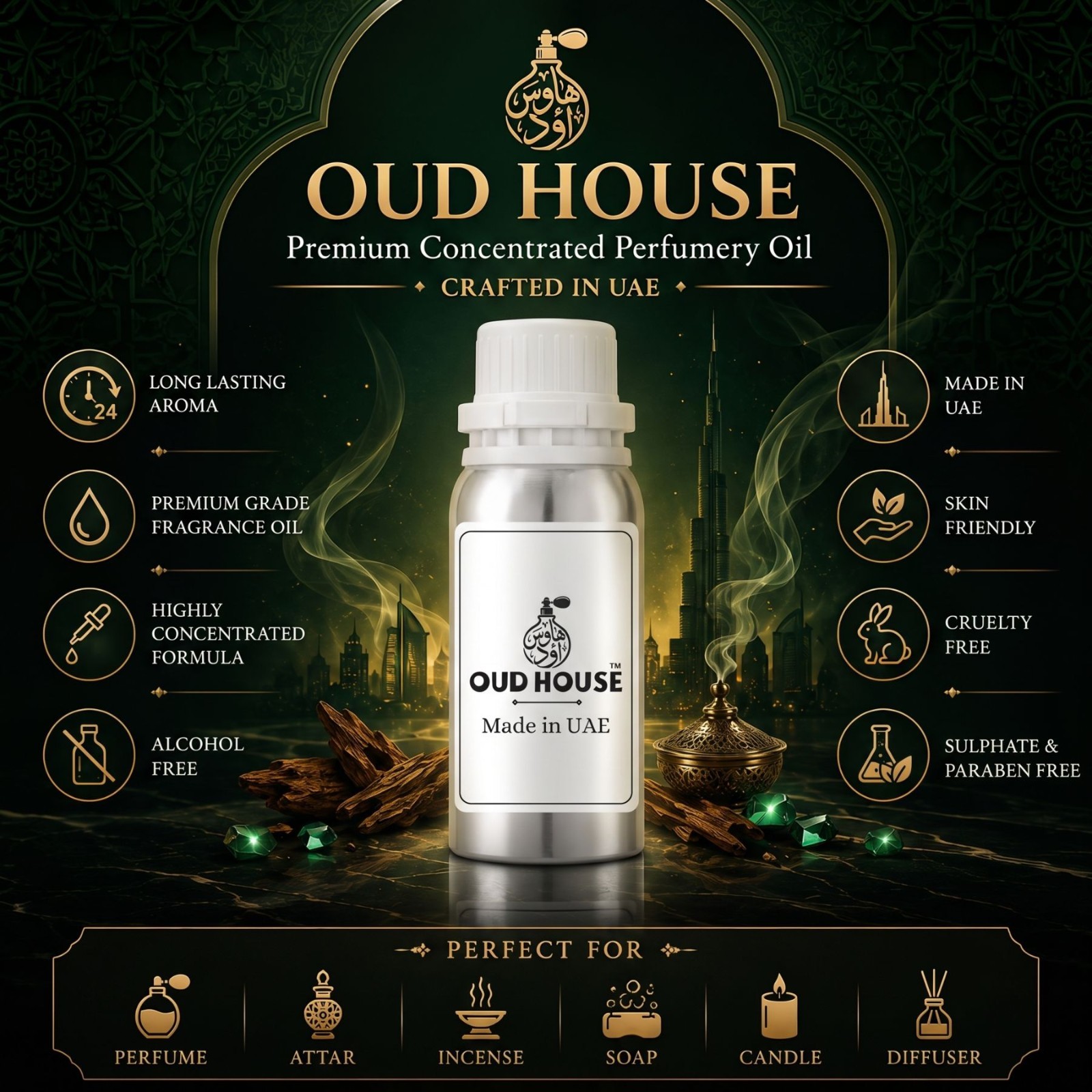 Oud House IIshq Al Shuuyukhh Perfumery Oil 3.4 fl oz Oriental Vanilla Oil