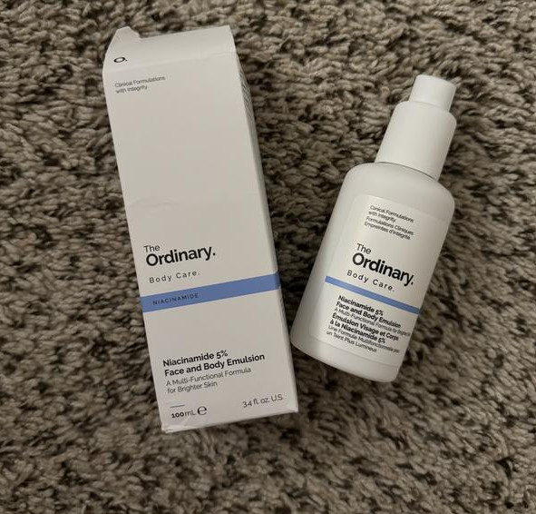 NIB 100% Authentic The Ordinary Niacinamide 5% Face and Body Emulsion,3.4oz