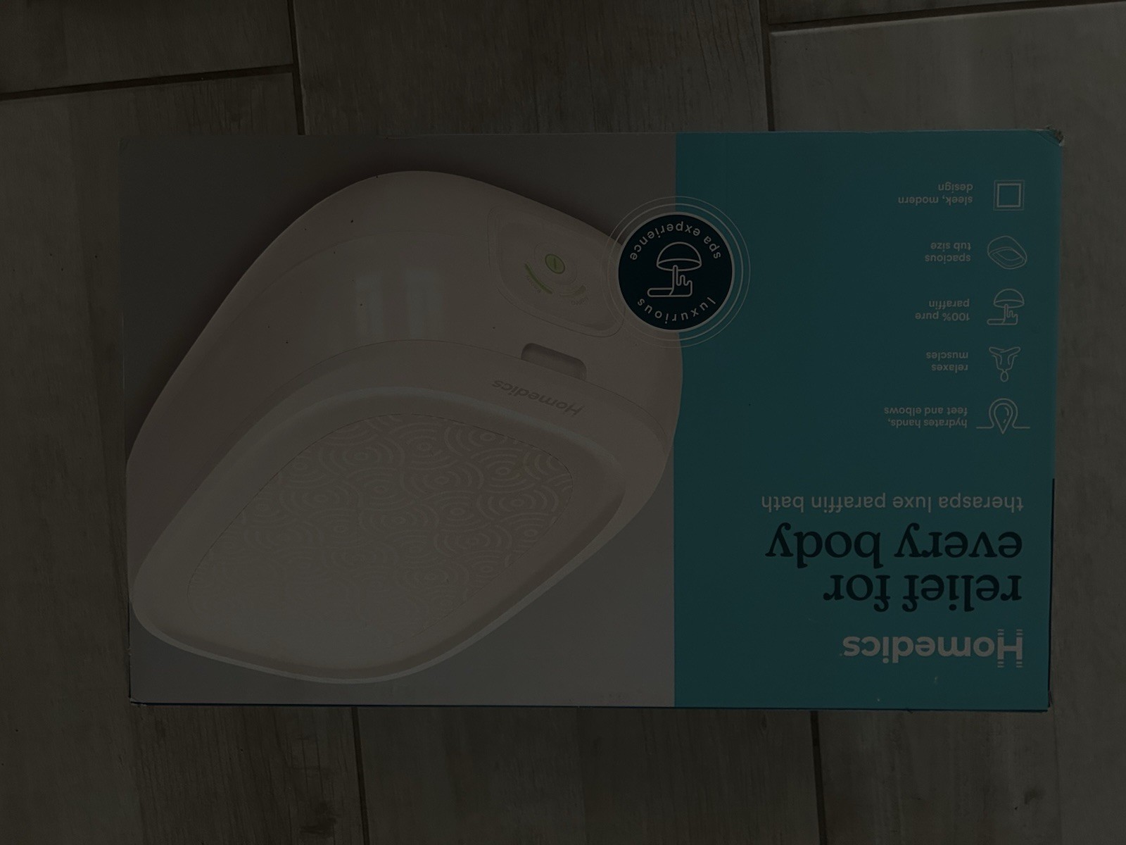 New HoMedics TheraSpa Luxe PAR-120 Paraffin Bath Hand/Foot White Spa Relief