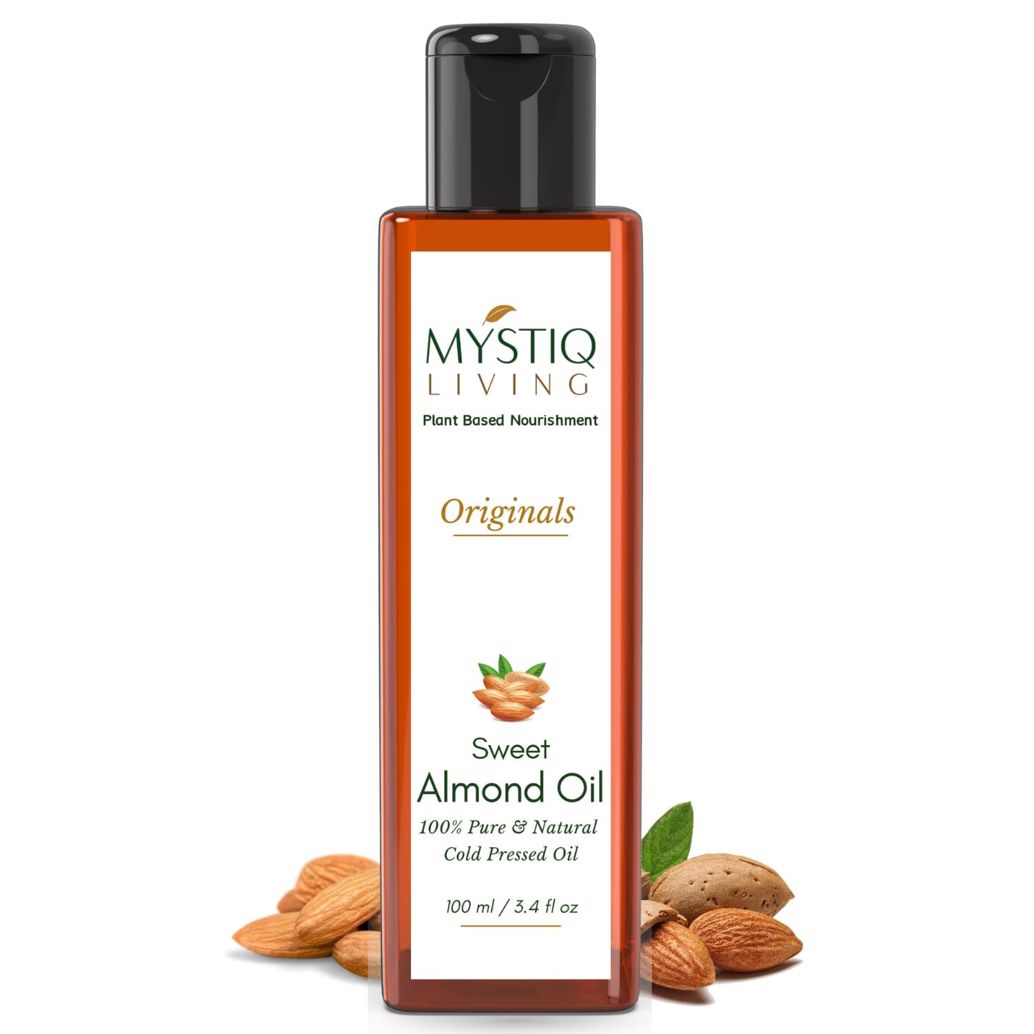 Mystiq Living Sweet Almond Oil For Glowing Skin And Soft Hair 100ml