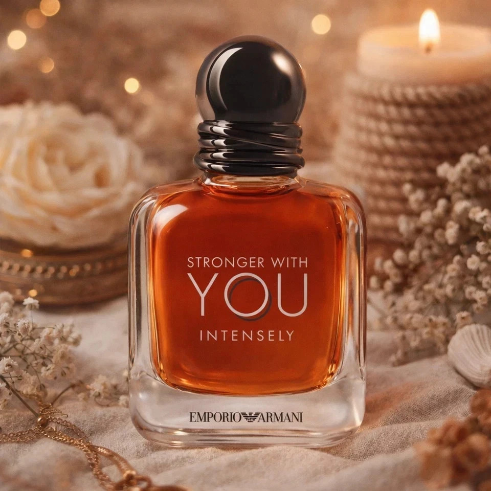 Armani Stronger With You Intensely 3.4oz /100ml EDP Perfume Free & Fast Shipping