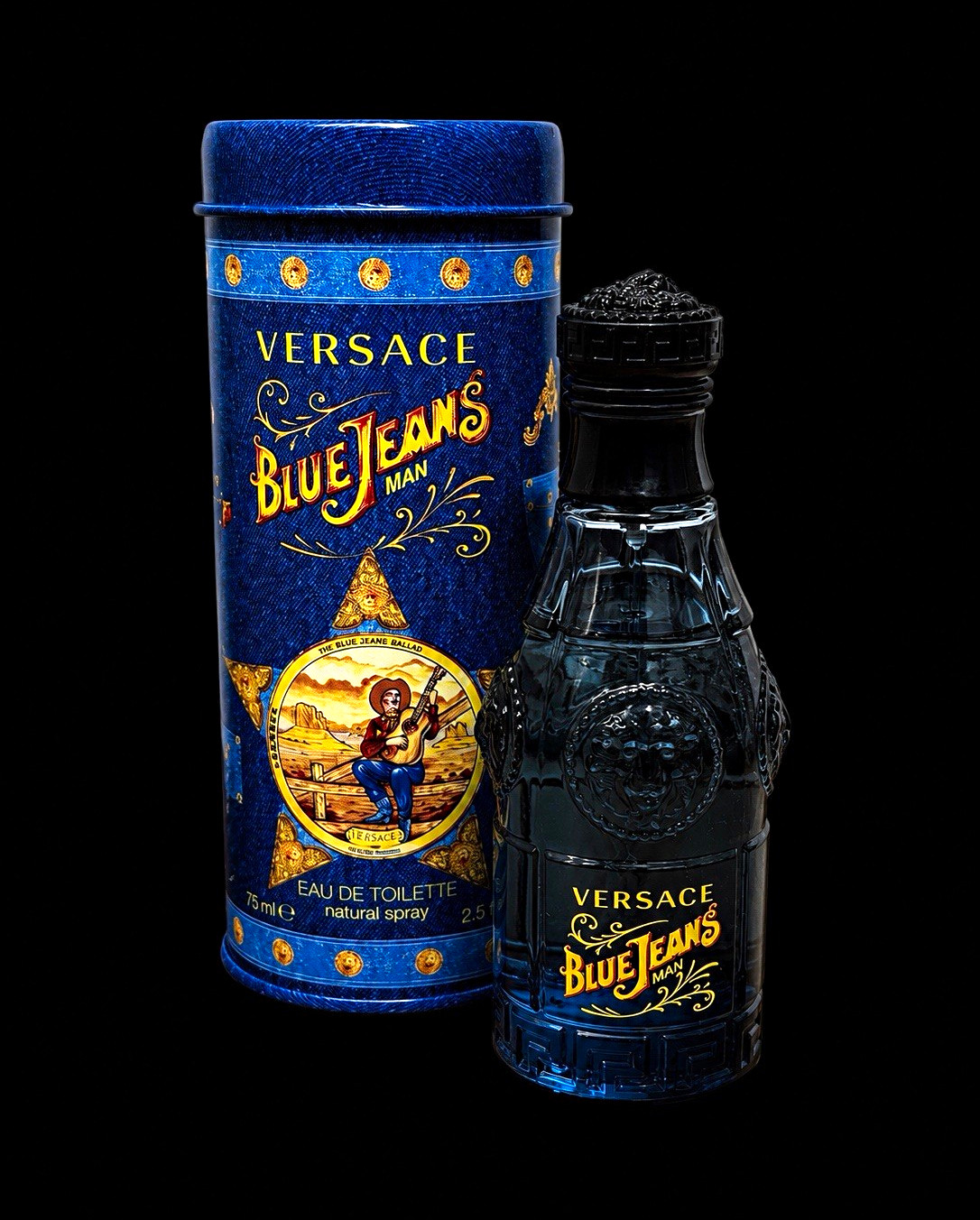 Versace Blue Jeans Eau de Toilette Spray 75 ml Regular Size with Blue Tin