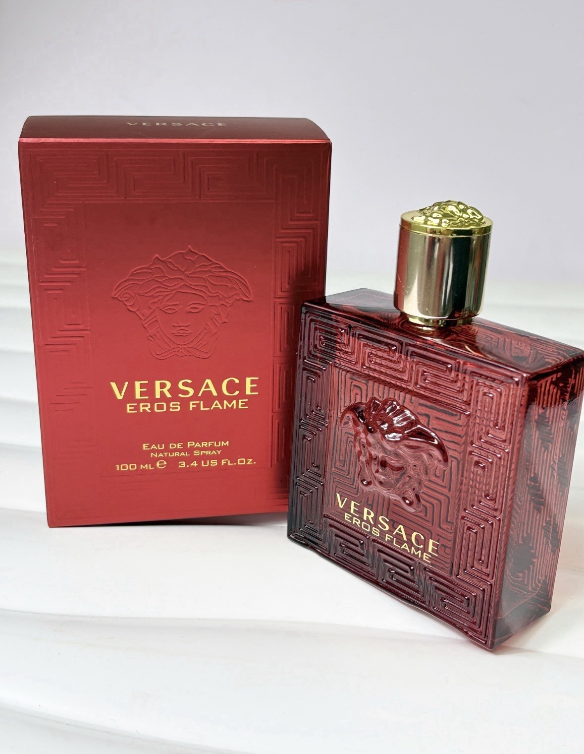 Versace Eros Flame Eau de Parfum Spray, Regular Size 3.4 fl oz