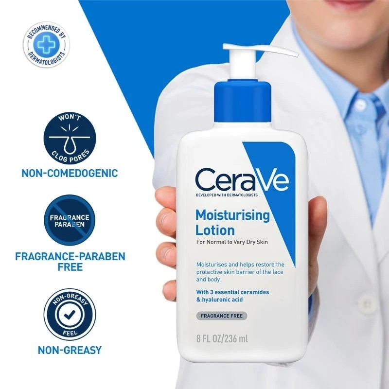 CeraVe Daily Moisturizing Lotion with Hyaluronic Acid For Dry Skin 236ml