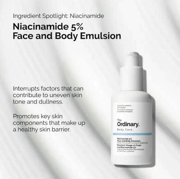 NIB 100% Authentic The Ordinary Niacinamide 5% Face and Body Emulsion,3.4oz